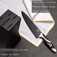 thumbnail image 7 of Moss & Stone 7pcs Professional Kitchen Knife Chef Set, Small Knife Set With Block, Black Titanium Plated Kitchen Knife Set, Stainless Steel Scratch Resistant & Rust Proof Sharp Kitchen Knives., 7 of 7