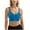 Blue, variant on Ladies Traceless Comfortable No Steel Ring Breathable Gathering Buckle Bra Woman Underwear Moderate Support Wide Strap Senior Front Women's Gifts