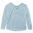 thumbnail image 5 of XIAONU Women's Long Sleeve Crew Neck Tee Soft Everyday Casual Top Comfortable Outfits, 5 of 5