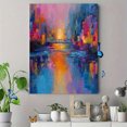 thumbnail image 4 of Abstract Cityscape Oil Painting Canvas Print Wall Art for Living Room Bedroom Office Dining Room Hallway Decor, 4 of 8