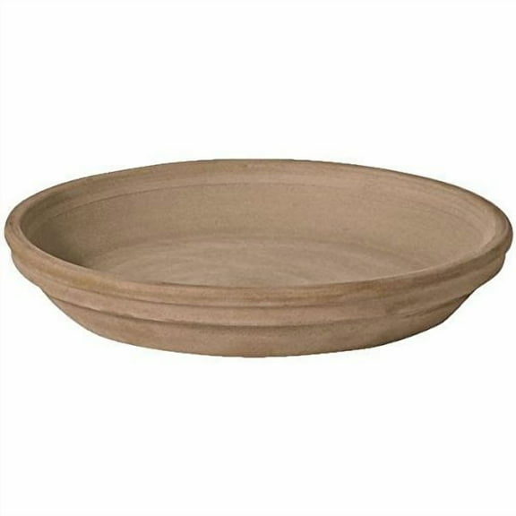 Deroma Moka Chocolate Terra Cotta Saucer Standard - Round, Brown, Large