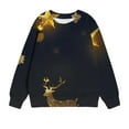 thumbnail image 4 of Zwiiyzr Baby Clothes Shirt Long Sleeved Christmas Pattern T-Shirt Round Neck Short Top Suitable for Boys and Girls Aged 1-12 T-Shirts Black, 4 of 4