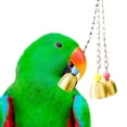 thumbnail image 5 of SPRING PARK Parrot Bell Toy, Lightweight Galvanized Steel Bell for Cockatiels, Conures& Lovebirds, Hangs from Center of Bird Cage, Entertaining Jingle Bell Sound, 5 of 6