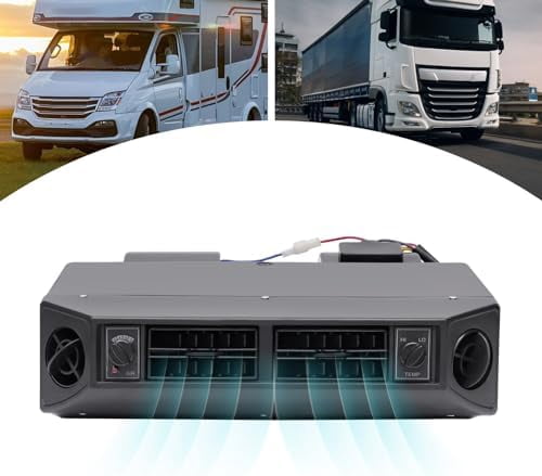 Underdash Evaporator Compressor, 12V A/C Universal Car Heat Cool Air Conditioner Kit, 3 Speed Trucks Under Dash Air Conditioning Evaporator, Replaces BEU-404-100