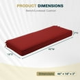 thumbnail image 5 of Aoodor 46.5” x 17.7” x 3” Outdoor Bench Cushion, Red, 5 of 10