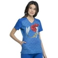 thumbnail image 4 of Tooniforms Scrubs Top for Women V-Neck Plus Size TF630, 2XL, Mermaid Life, 4 of 7