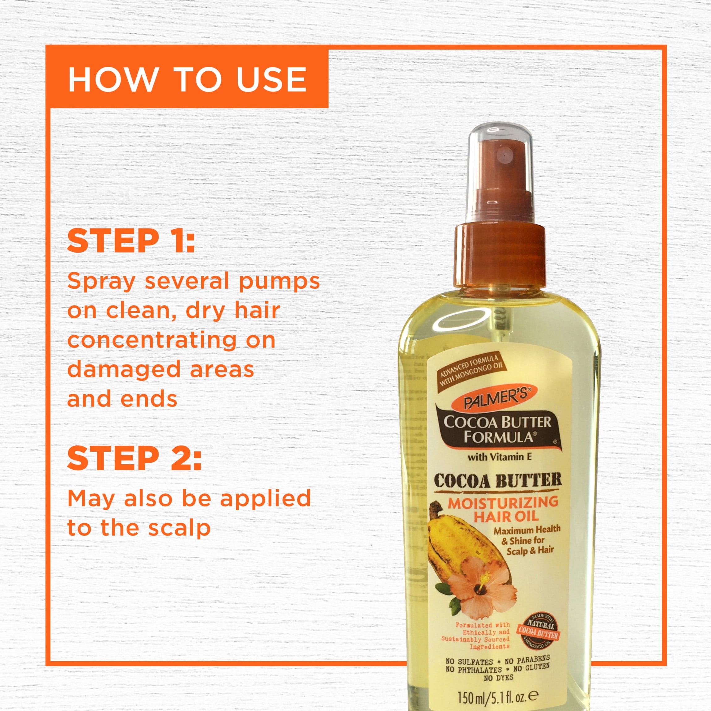 Palmer's Cocoa Butter Formula Moisturizing Hair Oil, 5.1 oz.