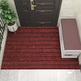 thumbnail image 2 of RFUGUG Door Mat - Stylish Solid & Striped Entry Rug, Durable Polyester + Non-Slip Rubber Backing, Water-Resistant, Easy to Clean, Perfect for Home Entryways, 31.49x19.68in, 2 of 8