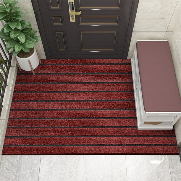Fiudx Felpudo de Poliéster, Elegante Alfombra de Entrada de Color Liso, Base de Goma Antideslizante, Diseño Recortable a Medida, Impermeable y Duradero, para Sala de Estar y Dormitorio, 80 X 50 Cm.
