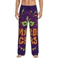 thumbnail image 2 of Kdxio Mardi Gras2 Print Men's Sleep Pajama Pant Lounge Pants with Pockets, 2 of 8