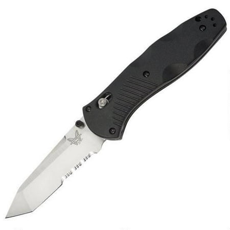 - Benchmade 583S Barrage Combo Folder Tanto Blade Black Handle A/O Folding Knife