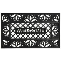 18 x 30 in. Clementine Rubber Rectangular Doormat, Black