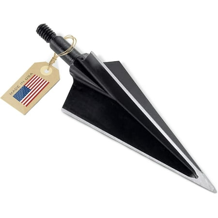 VPA 11/8 3 Blade 175 Grain 3-Blade Broadhead Screw-in 1045 Carbon Tool Steel 50-52 Rockwell 3 Pack Made in The USA