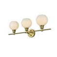 thumbnail image 3 of Living District Collier 3 Light Satin Gold And Frosted White Glass Wall Sconce, 3 of 8