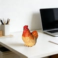 thumbnail image 3 of Figura de pollito de madera tallada a mano, material natural, diseño bonito para decorar el escritorio o la estantería de casa u oficina, regalo coleccionable para amantes de los animales, 3 of 7