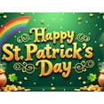 thumbnail image 4 of LUUFILx St Patricks Day Leprechaun Backdrop Rainbow Celebration Gold Coin Festival Banner Shamrock Party Supplies Photography Props Decoration Background, 4 of 8