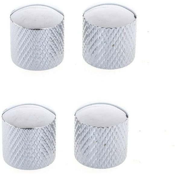 Musiclily Metric Metal Guitar Dome Control Knobs for Telecaster Electric Guitar or Precision Bass, Chrome (4 Pieces)
