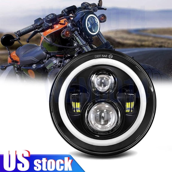 1PC Brightest 5-3/4" 5.75" inch LED Projector Headlight DRL for Motorcycle Motor