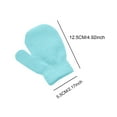 thumbnail image 3 of SGFCWSX Kids Snow Gloves Winter Knit Full Finger Daily Use Mittens for Boys Girls Fleece Lined Warm Gloves Blue Free Size, 3 of 7