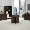 thumbnail image 3 of Bush Business Furniture Round Conference Table with Wood Base in Mocha Cherry, 3 of 7