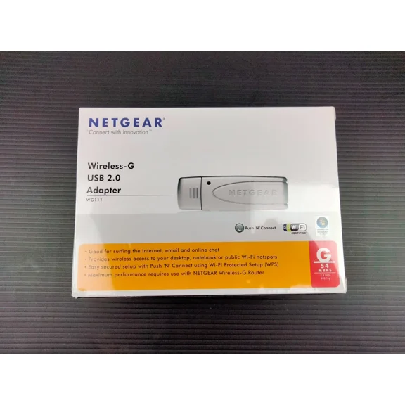 RHEA- New Sealed Box Netgear Wireless-G Usb 2.0 Adapter Wg111 Same Day Shipping