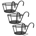 thumbnail image 5 of Pawsdot Metal Flowerpot Holder Balcony Pot Stand Black for Planting Use 3Pcs, 5 of 6