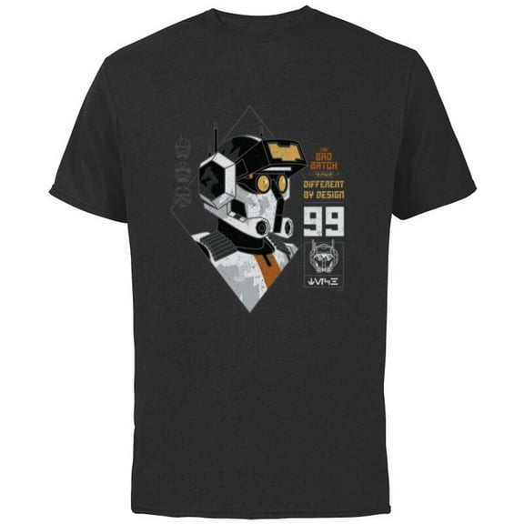 Star Wars The Bad Batch Tech Different by Design - Short Sleeve Cotton T-Shirt for Adults - Customized-Black