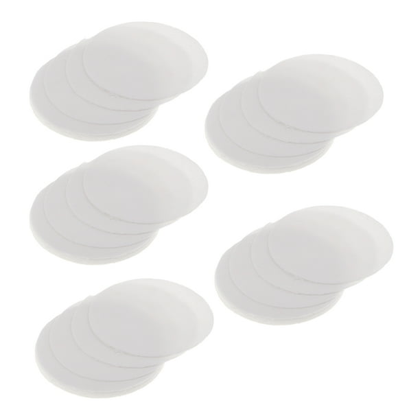 5 x 10 piezas de 4,53 pulgadas de diámetro y 1 mm de papel de fusión de vidrio para horno de microondas, papel redondo de fibra cerámica para una base