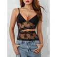 thumbnail image 6 of Elippeo Women Lace Camisoles Plunge Neckline Sleeveless Backless Tank Tops Summer Slim Fit Vests Tops Streetwear, 6 of 10