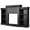 Black, variant on Costway 70'' Fireplace TV Stand Modern Media Entertainment Center Bookcase White