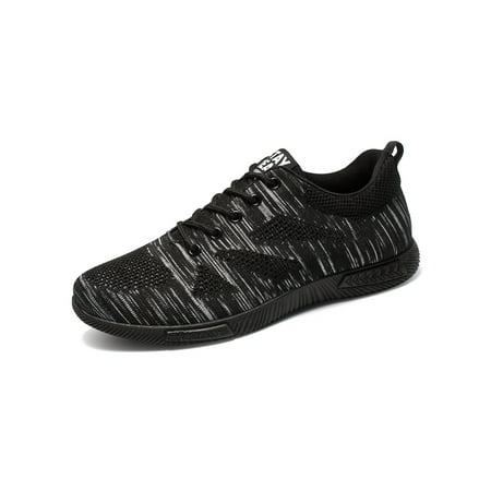 

SIMANLAN Men Sneakers Fitness Workout Athletic Shoes Breathable Running Shoe Outdoor Anti Slip Trainers Sport Flats Gray Mesh Upper 7.5
