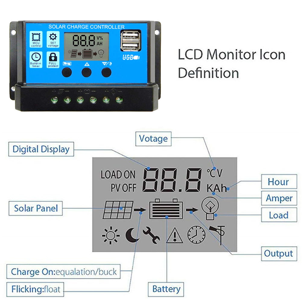Details about   12V/24V 30A Solar Charger Controller Battery Intelligent Regulator Micro Control 