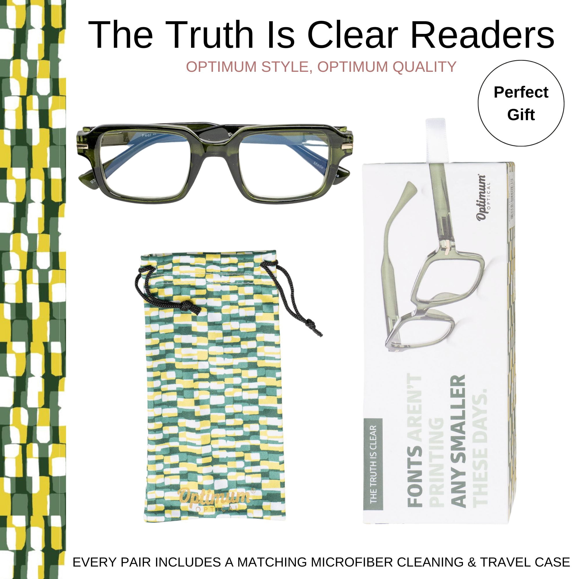 Optimum Optical Signature Blue Light Filtering Readers - The Truth is Clear, +1.75