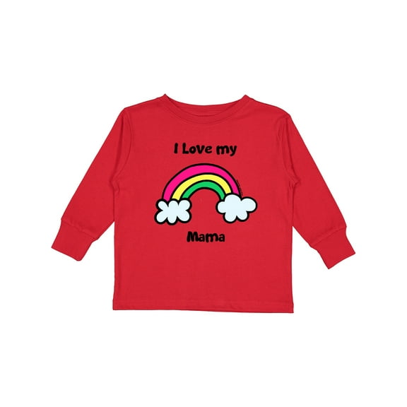 Inktastic I Love My Mama Boys or Girls Long Sleeve Toddler T-Shirt