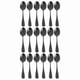 thumbnail image 1 of Cucharadas Negras Cucharadas, Mini Cucharas para Pastel de Acero Inoxidable, Cucharadas para Helado, Cucharaditas Pequeñas para Postre, Juego de 18 (Cucharas de Café Negro), 1 of 9