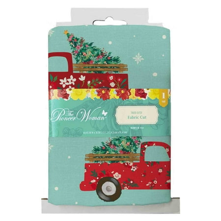 The Pioneer Woman 44" x 1 yd Cotton Truck Ditsy Precut Sewing & Craft Fabric