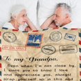 thumbnail image 4 of Grandpa Blanket, Grandpa Gifts from Grandkids, Birthday Gifts for Grandpa from Grandson Granddaughter, for Best Grandpa, Grandpa Soft Bed Flannel Letter Throw Blanket 60" X 80", 4 of 6