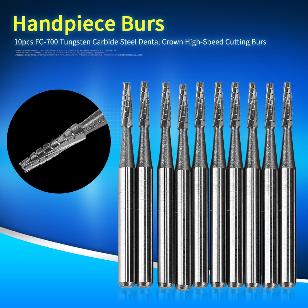 Mgaxyff Tooth Burs, Crown Burs,10pcs FG700 Tungsten Carbide Steel