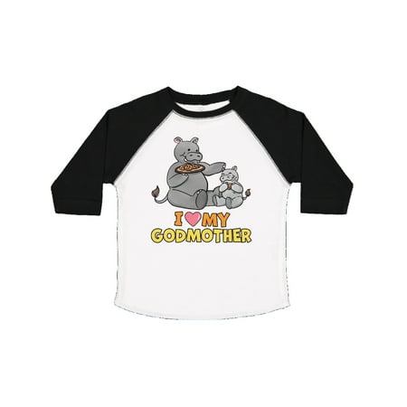 

Inktastic I Love My Godmother Hippos Gift Toddler Boy or Toddler Girl T-Shirt