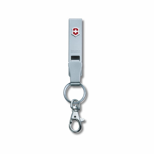 Colgador de cinturón Multiclip Victorinox de acero plateado de 14 cm