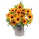 thumbnail image 1 of Ramo de girasoles de seda artificial de 2 piezas para decoración del hogar, boda, novia con flores, 1 of 5