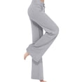 thumbnail image 6 of Yoga Pants, Comdrip Womens Yoga Sweatpants Comfy Workout Loose Pants Straight Leg Sweatpants Sweatpants Women Wide Leg Grey L, 6 of 9