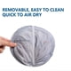 thumbnail image 4 of Bolsa colgante para ropa | Organizador de almacenamiento transpirable de malla para lavandería, armario, baño, dormitorio, viaje, camping | Nylon | Gran capacidad | Gris/Blanco | 15.7x11.8x7 in | 1, 4 of 8