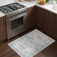 thumbnail image 7 of Roxstand 2'x3' Washable Kitchen Rug, Vintage Distressed Entryway Small Accent Throw Rugs, Non Slip Stain Resistant Farmhouse Rug, Grey, 7 of 7