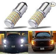 iBrightstar Newest Super Bright 1157 2057 2357 7528 BAY15D P21/5W Switchback LED Bulbs with Projector Replacement for Daytime Running Lights/DRL and Turn Signal Lights, White/Amber