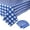 Bule and White, variant on TETOU 3 Packs Pink Polka Do Tablecloth Pink and White Checkered Tablecloths 54 x 108 Inches Disposable Plastic Gingham Tablecovers Waterproof Rectangle Picnic Table Covers for Birthday Party Supplies