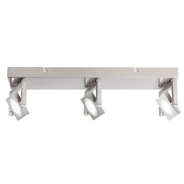 Aztec Lighting Aztec 3-light Satin Nickel LED Rail/Flush Mount Fixture