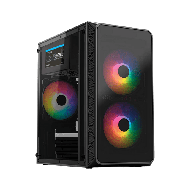 Gabinete Mini Torre Doom Pro Crystal GI730 Fuente ATX 600 W