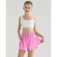 thumbnail image 2 of Pantalones cortos Ghteas Butterfly para niñas, talla 7, para entrenamiento, morado/rosa, 2 of 8