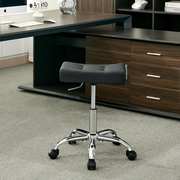 Taburete de oficina FIRAVOE, altura ajustable de 17 a 21 pulgadas, tapa de 300 libras